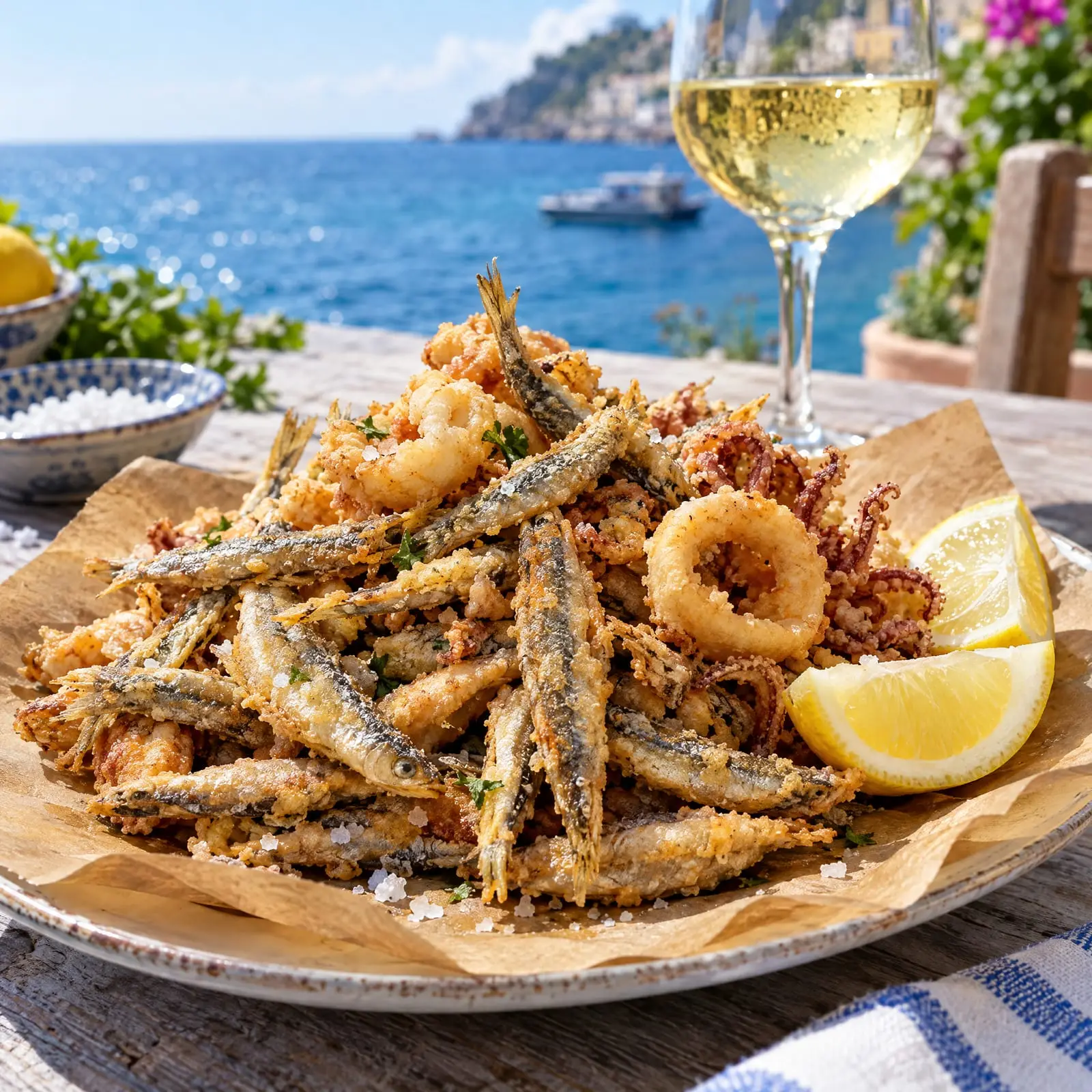 Frittura di paranza con limone