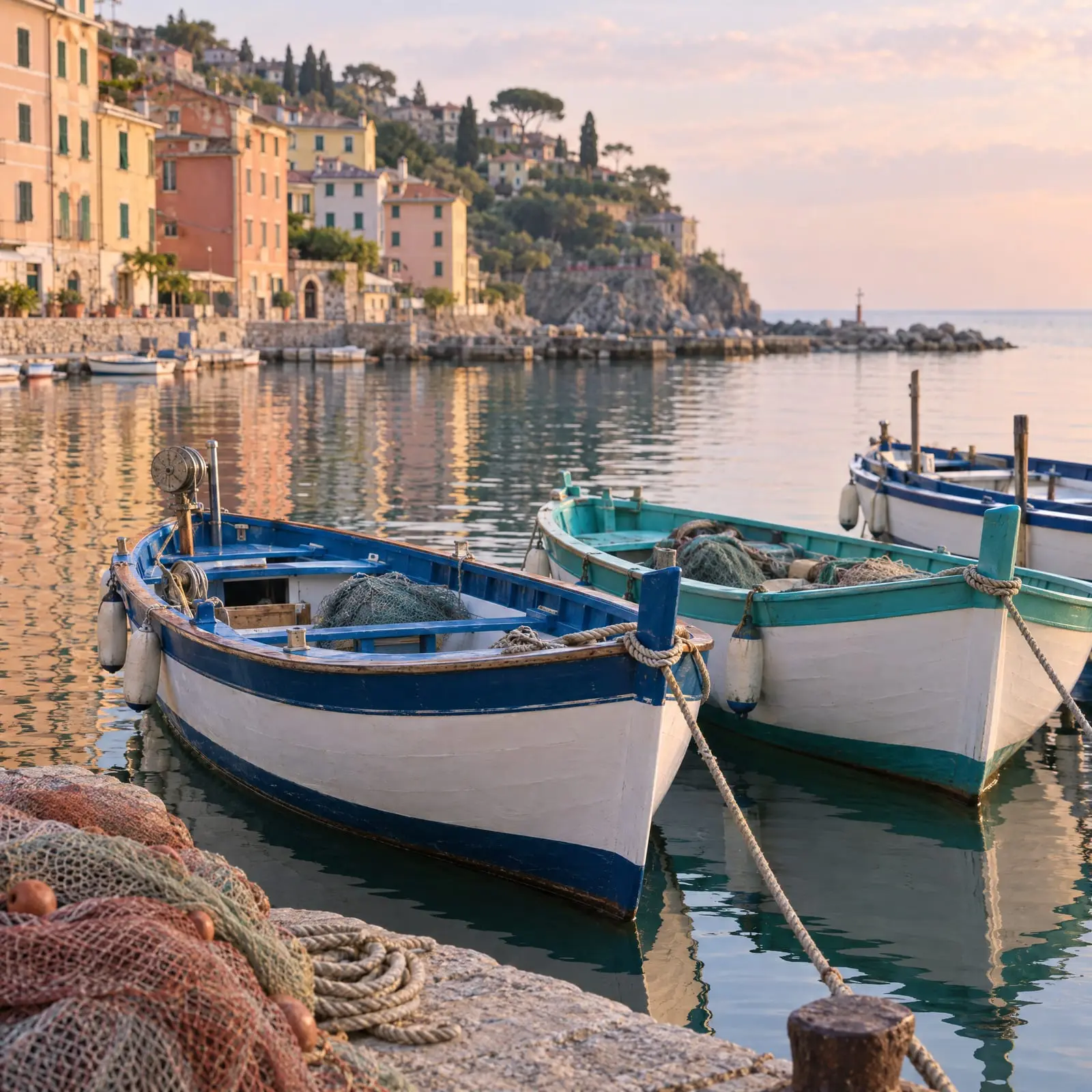 Gozzi ormeggiati nel porto vecchio